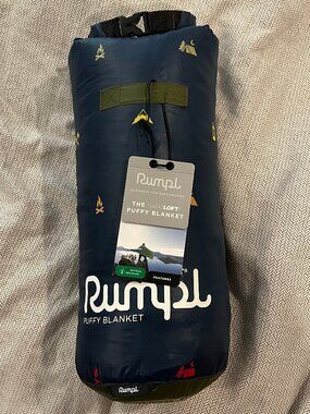 NWT Rumpl Nanoloft Puffy Blanket 1-Person: 52" x 75" Limited Outdoor Vibes Print